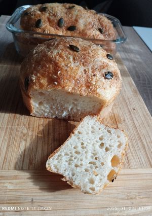 Sajtos kenyér gluténmentesen, laktózmentesen, sütőporral recept fotója