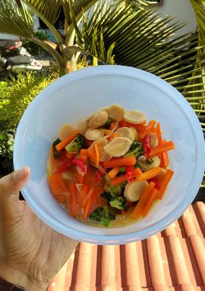 Foto resep Ca Brokoli Wortel Baso Ayam