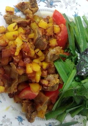عکسی از دستور خوراک سنگدان مرغ 🍗
