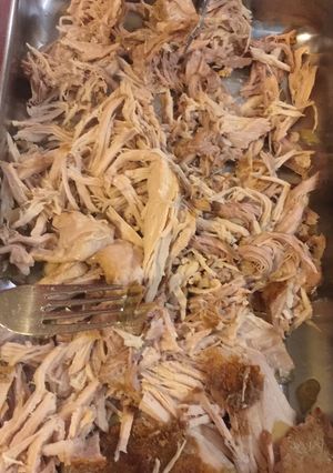 A picture of Slow cooker ginger beer pulled pork.