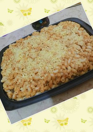 صورة لوصفة مكرونة بالجبنة 😍😍