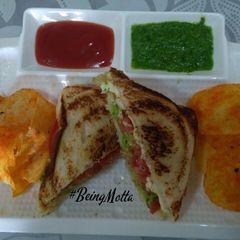 A picture of Green Peas Toast Sandwich.