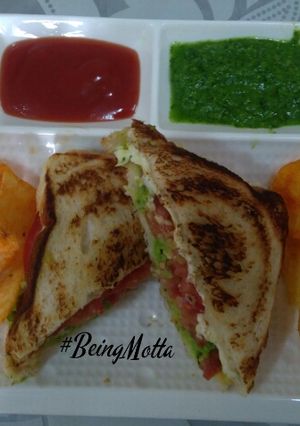 A picture of Green Peas Toast Sandwich.