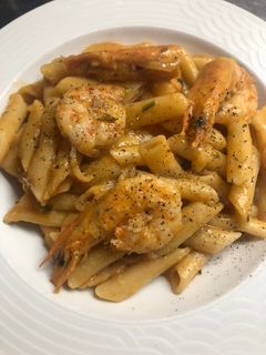 Φωτογραφία της συνταγής Γαρίδες κοκκινιστές με πένες