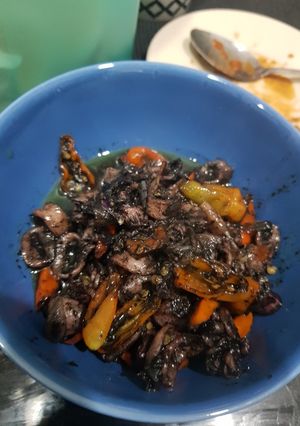 Foto resep Tumis cumi bumbu hitam