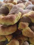 Rosquitos bicolor (naranja y chocolate)