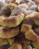 Rosquitos bicolor (naranja y chocolate)