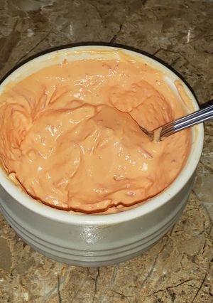 Una foto de Salsa de pimiento rojo
