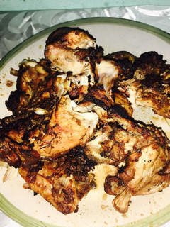 A picture of Braaied chicken.