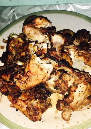 A picture of Braaied chicken.