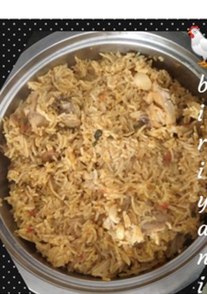 A picture of Chicken biryani.