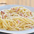 Espaguetis a la auténtica carbonara (Thermomix)