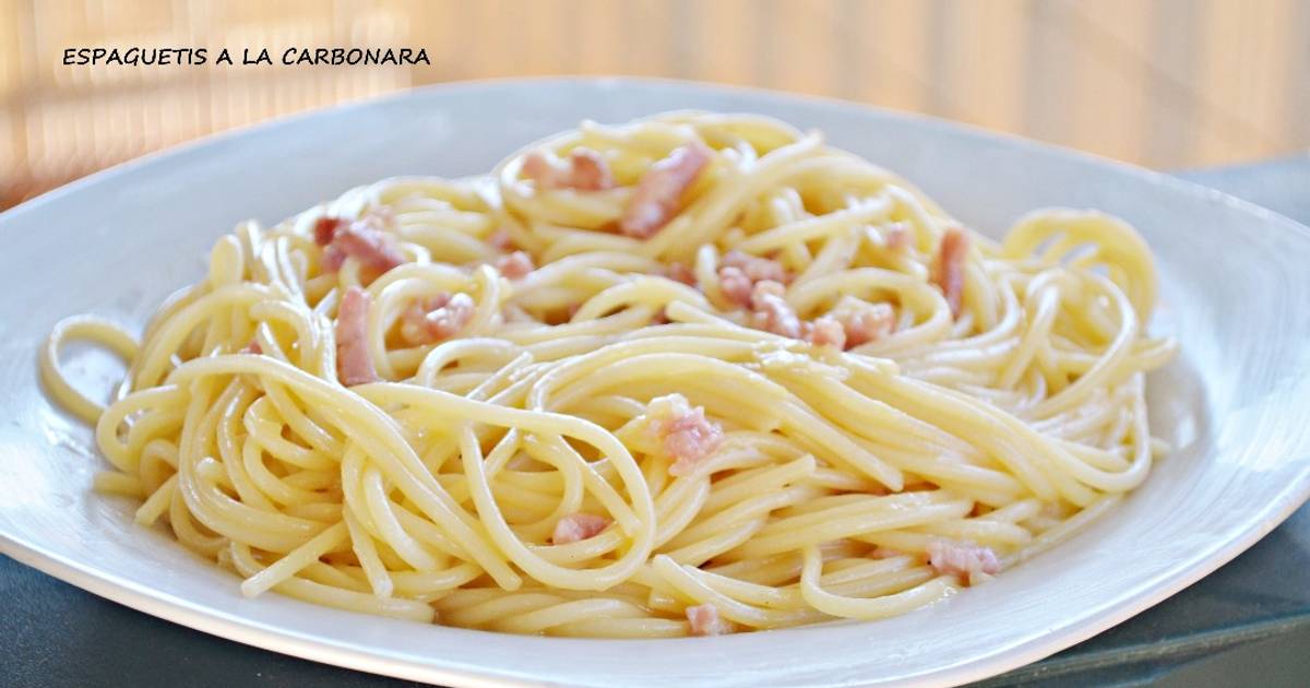 Espaguetis a la auténtica carbonara (Thermomix) Receta de PILAR- Cookpad