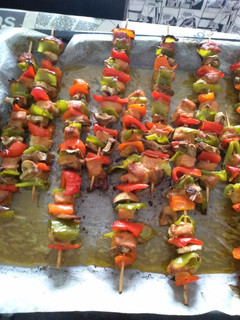 Una foto de Brochetas de lomo