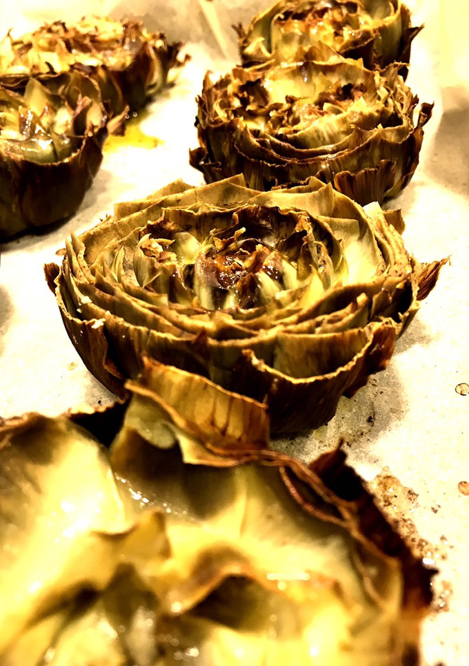Una foto de Alcachofas al horno (#realfood)