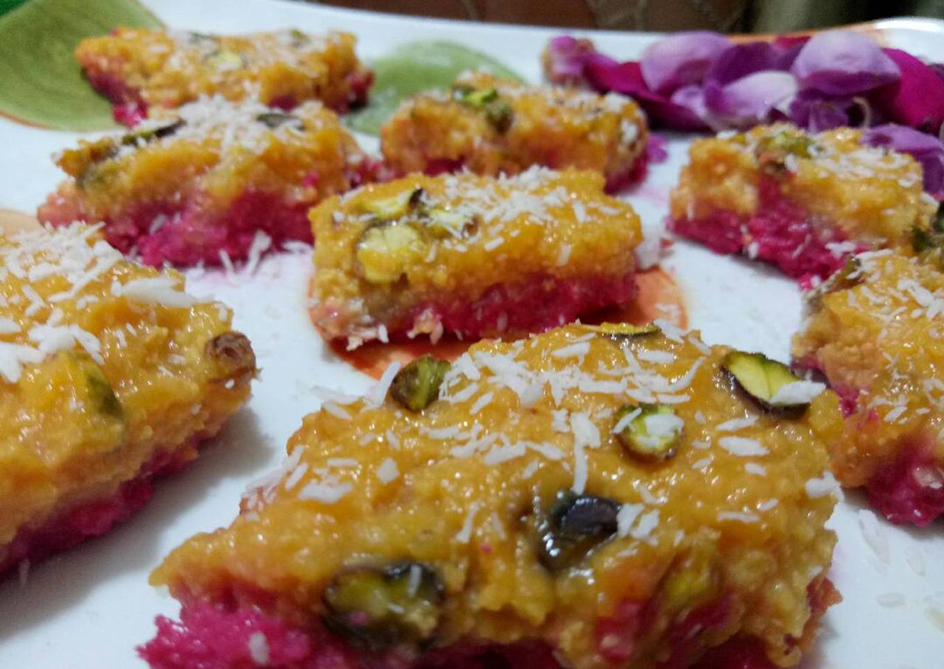 Apple coconut burfi
