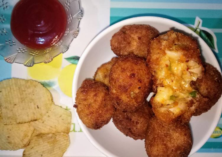 Steps to Prepare Ultimate Mac And veggies cheese balls