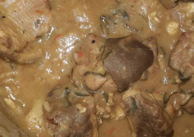 White soup with goat meat