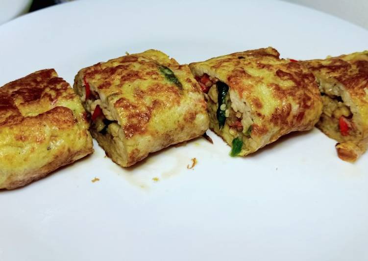 Resep Omelette Chicken Roll, Lezat