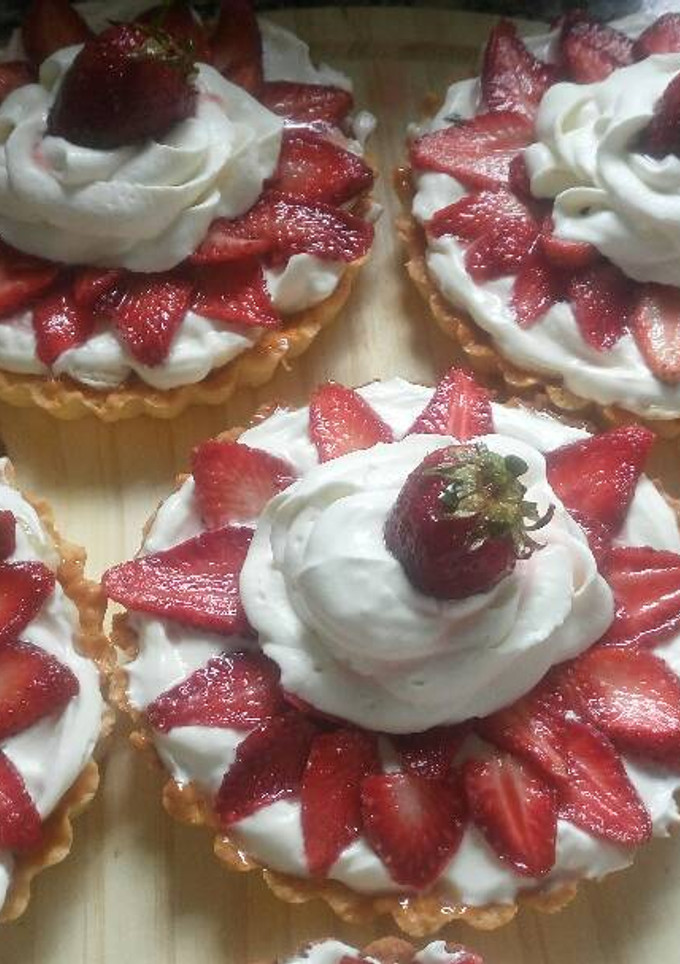 Una foto de Tarta de frutilla y banana