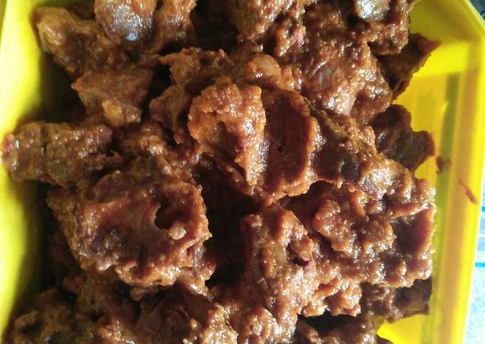 Anti Ribet, Memasak Rendang ati ampela Rumahan