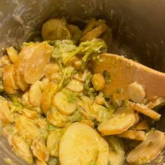 A picture of Parsnips with creamed celery.