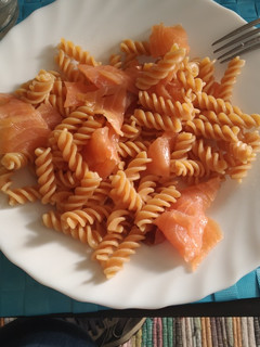Una foto de Pasta de Lentejas con Salmón Ahumado