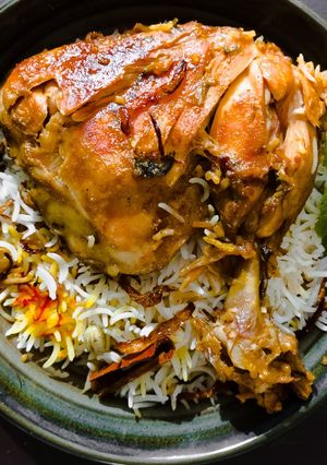 A picture of Pressure Cooker Chicken Biryani.
