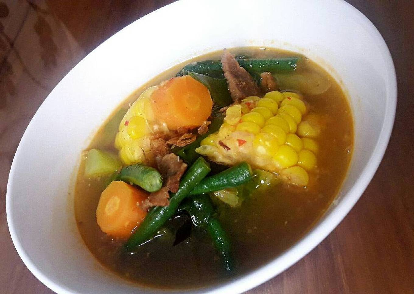 Sup sayur dengan asam jawa