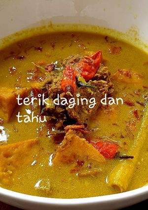 Foto resep Terik Daging dan Tahu