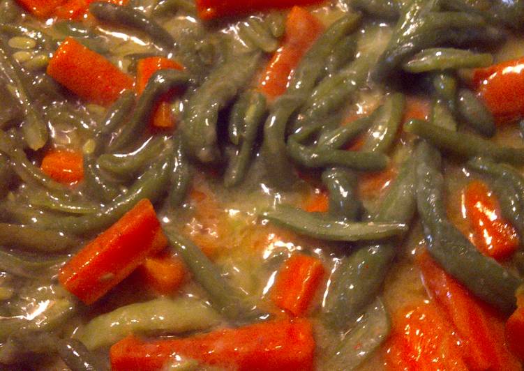 Recipe of Quick Creamy carrots and green beans