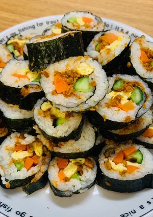 A picture of Pork Floss Sushi Rolls.