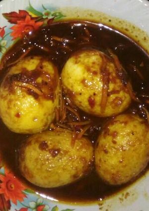 Foto resep Telor kecap pedas lada hitam