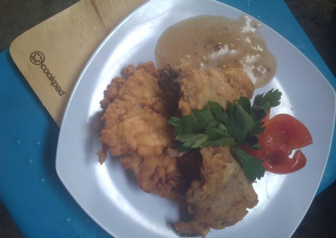 Chicken fillet saus lada hitam ala emak salsa