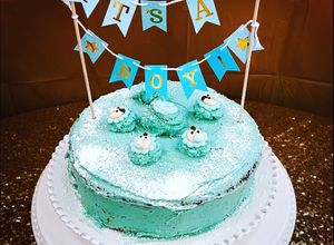 Una foto de Tarta Azul!! (baby shower 👶🏻🧸🎁)