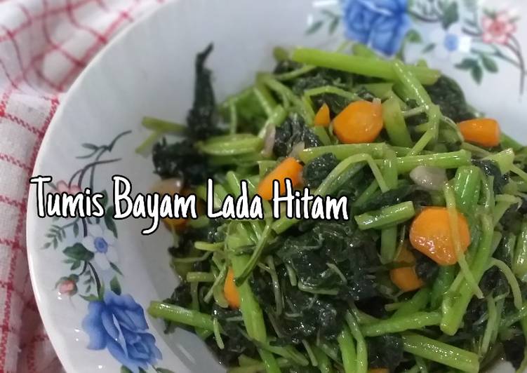Tumis Bayam Lada Hitam