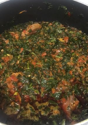 A picture of Edikankong soup.