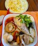 Bún cá thìa là mix Brussels sprouts