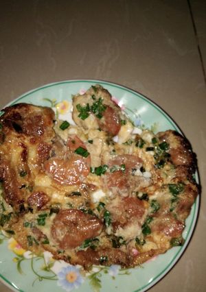 Hình của món Con tép chiên hột gà.