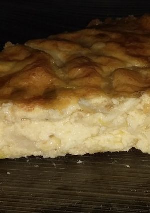 Una foto de Torta de cebolla y puerro