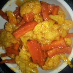 Cauliflower carrot instant pickle A picture of Cauliflower carrot instant pickle.
