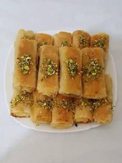 صورة لوصفة اصابع الكلاج او البقلاوة بالقشطة