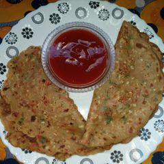 Vegetable Wheat cheela A picture of Vegetable Wheat cheela.