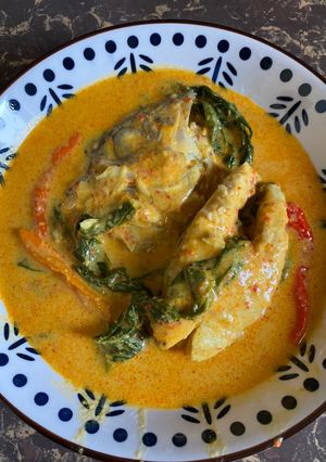 Foto resep Gulai Ikan Kakap Daun Singkong