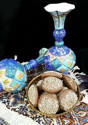 عکسی از دستور کوکی کنجدی موکا