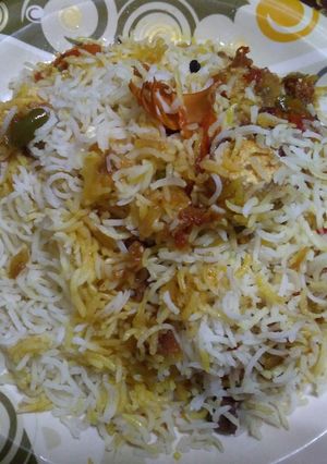 A picture of Paneer biryani.