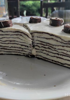 Glutén- és laktózmentes palacsinta torta recept fotója