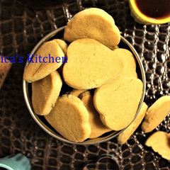A picture of Eggless Whole Wheat (Atta) Biscuits.