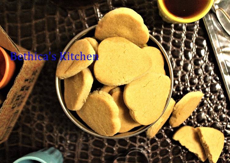 Eggless Whole Wheat (Atta) Biscuits