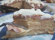 Una foto de tarta de frixuelos